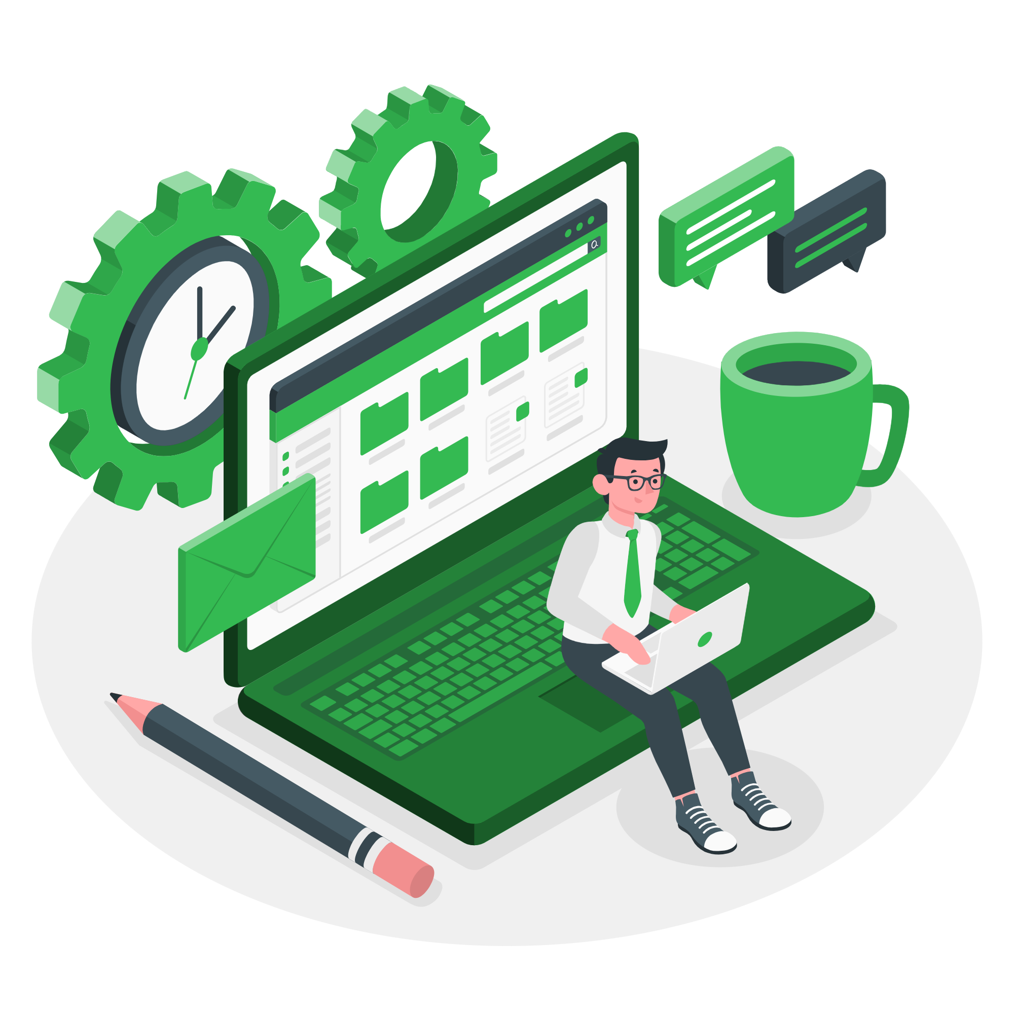 Illustration de web design